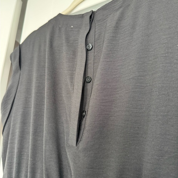 NWOT Calvin Klein Classic Black Jumpsuit Wide Leg Front Tie Elegant Size 10 - Picture 7 of 11